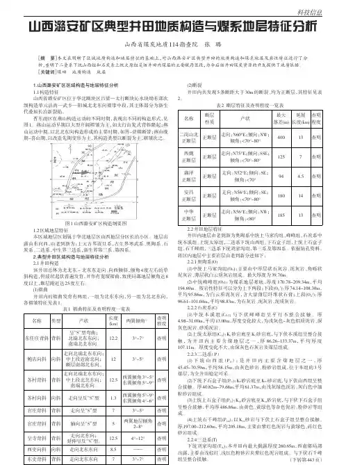 山西潞安矿区典型井田地质构造与煤系地层特征分析
