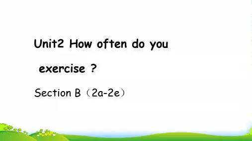 人教英语八年级上册 Unit2Section B(2a2e)(共31张PPT)