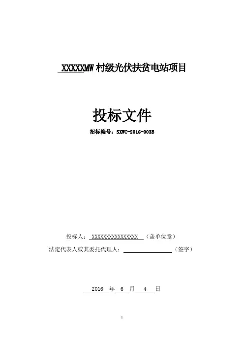 光伏类标书