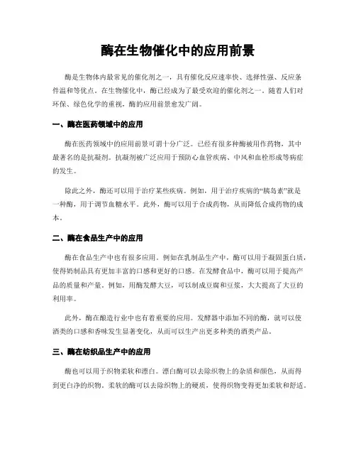 酶在生物催化中的应用前景