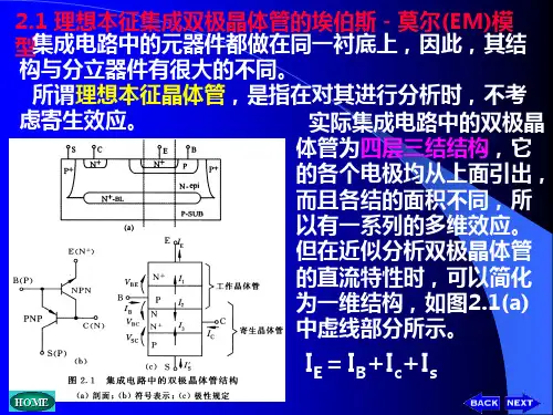 第2章 集成电路中的晶体管及其寄生效应