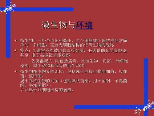 微生物与环境的关系