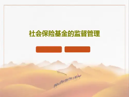 社会保险基金的监督管理62页PPT