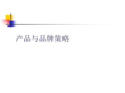 产品与品牌策略教材(PPT 46张)