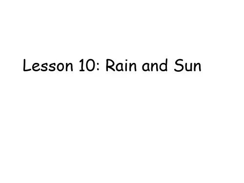 四年级下册英语课件  -Unit 2 Lesson 10 Rain and Sun  冀教版