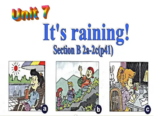 人教新目标七年级英语下册----]Unit7 It's raining