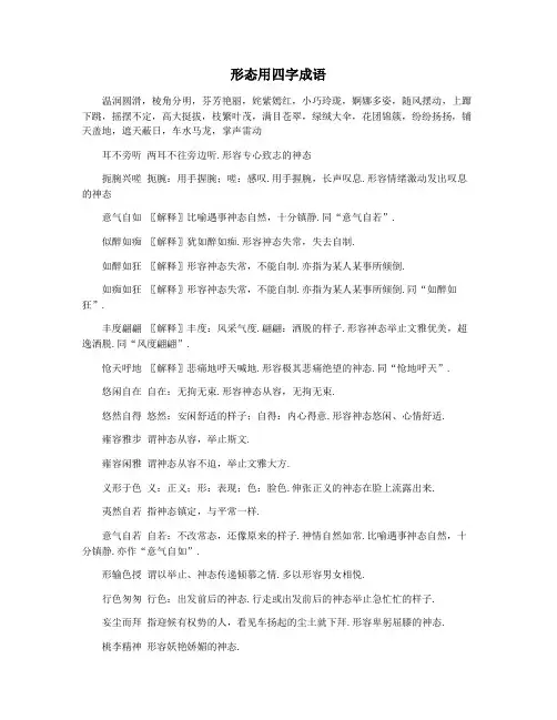 形态用四字成语