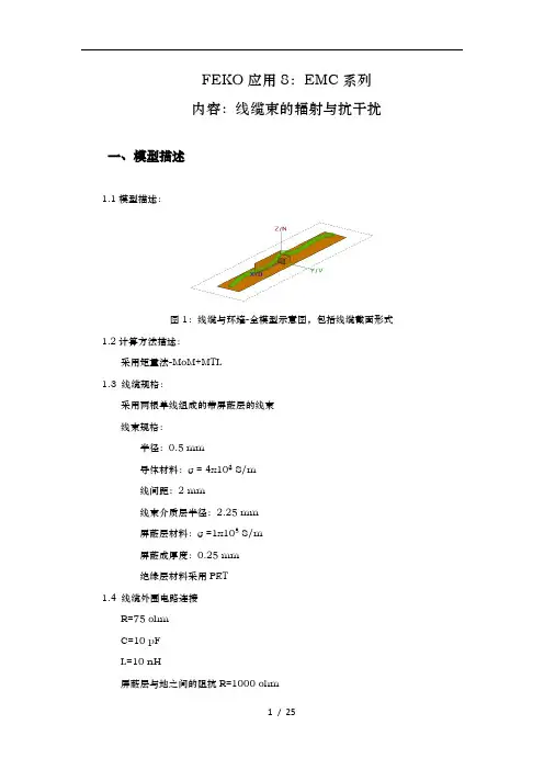 FEKO应用8-线缆束EMC仿真