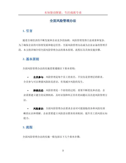 全面风险管理办法 (6)