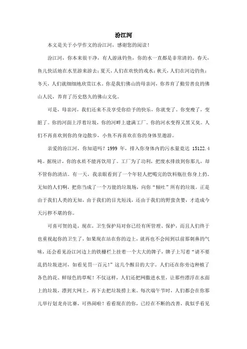 汾江河_小学作文
