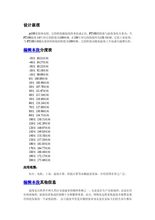 pt100是铂热电阻pt100是铂热电阻