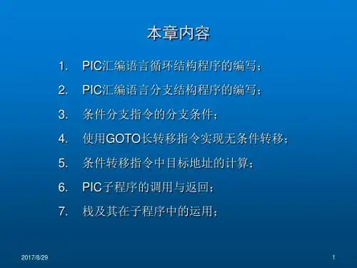 PIC18F452单片机原理及编程实践(第三章)分支、调用和延时循环
