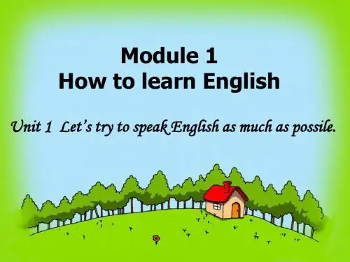 外研英语八年级上册Module 1Unit1(共15张PPT)