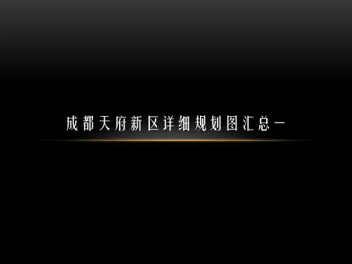 天府新区详细规划图