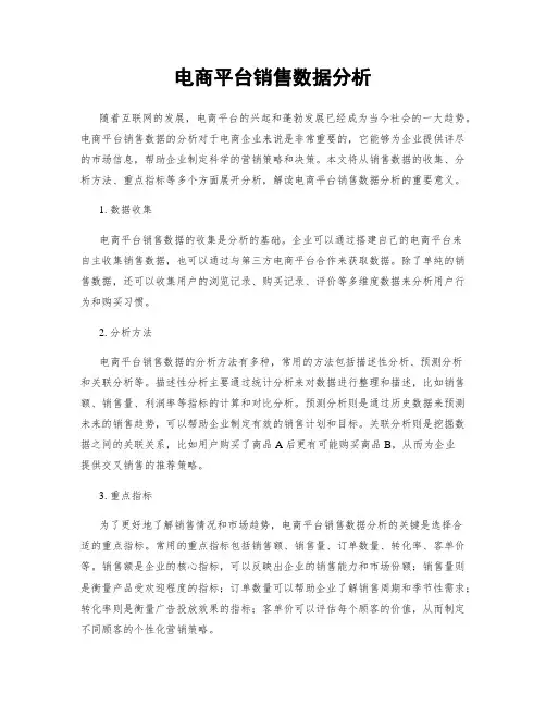 电商平台销售数据分析