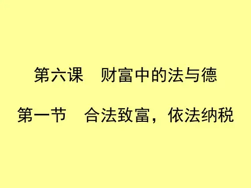 财富中的法与德新课讲知课件