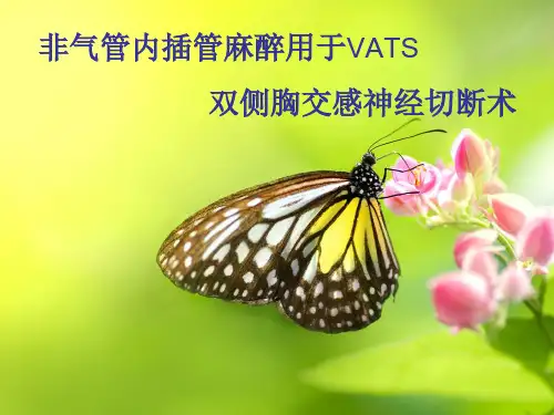 非气管插管用于手汗症的手术治疗