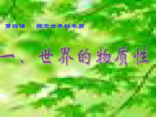 4.1世界的物质性