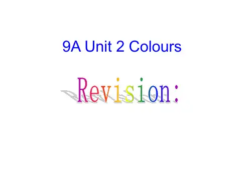 牛津译林版英语初三上册(9A)Unit2Revision课件