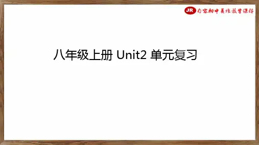 牛津译林版中考英语一轮复习八年级上册Unit2复习课件