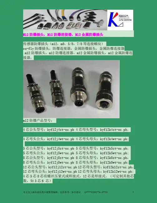 M12防爆插头,M12防爆连接器,M12金属防爆插头