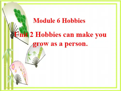 《Hobbies can make you grow as a person》Hobbies 2  图文