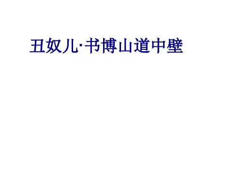 丑奴儿·书博山道中壁优质PPT课件