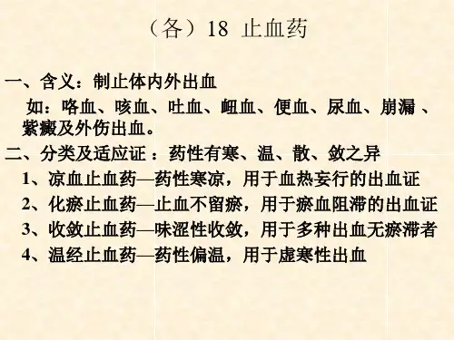 (各)18 止血药
