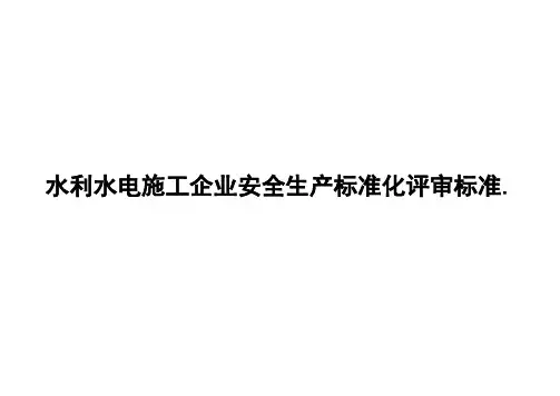 水利水电行业施工单位安全生产标准化评审标准.xls