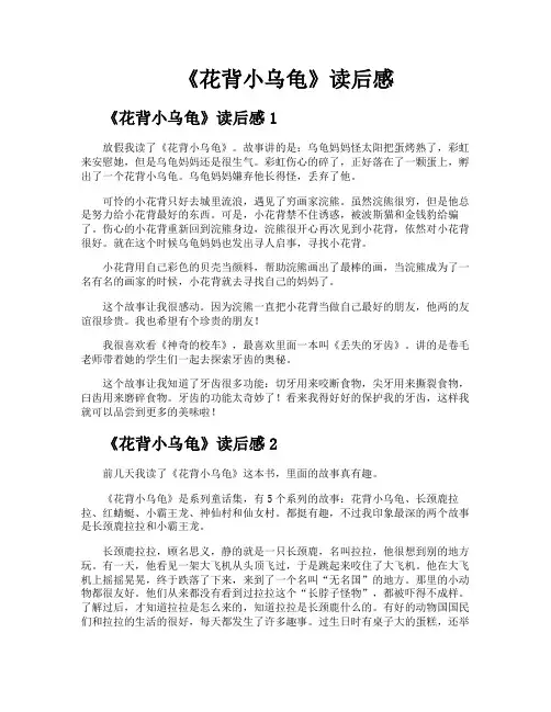 《花背小乌龟》读后感