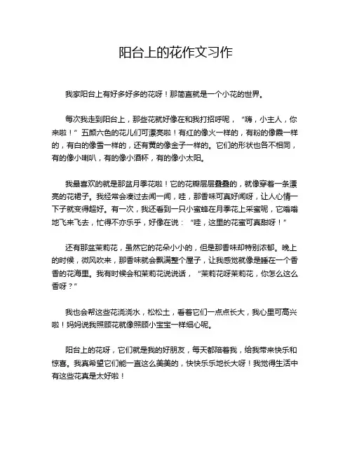 阳台上的花作文习作