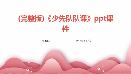 23版-(完整版)《少先队队课》ppt优质课件