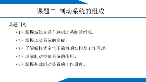 城轨车辆制动系统