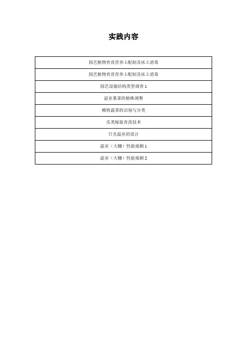 设施园艺实践指导