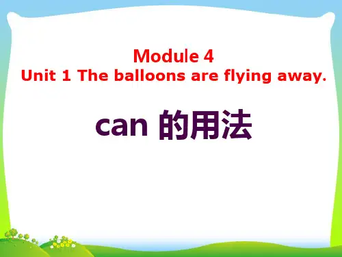 新外研版六年级英语下册Module 4 Unit 1 -关于can的句型操练.ppt
