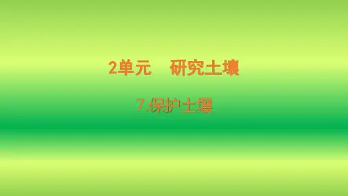 苏教版三年级上册科学课件第7课保护土壤