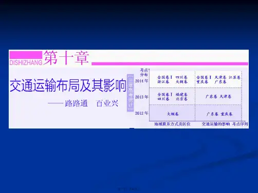 三维设计地理第一轮高考总复习课件第部分第十章交通运输布局及其影响第一讲交通运输方式和布局
