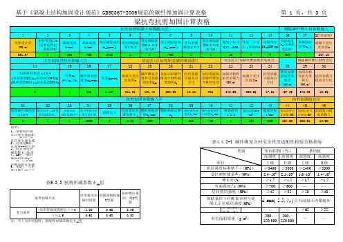 碳纤维加固计算