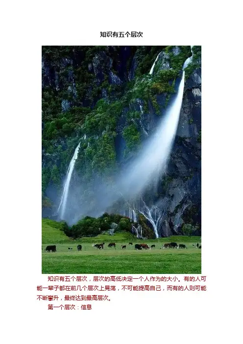 知识有五个层次