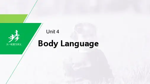2022年新高考英语一轮复习课件—— 选择性必修第1册 Unit 4  Body Language