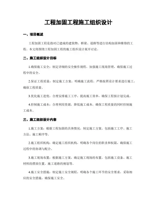 工程加固工程施工组织设计