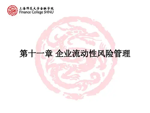 第十一章 企业流动性风险管理