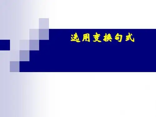 高考复习选用变换句式ppt6