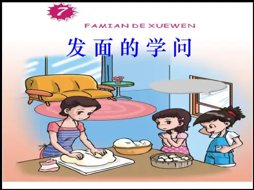 粤教版科学教学课件发面的学问
