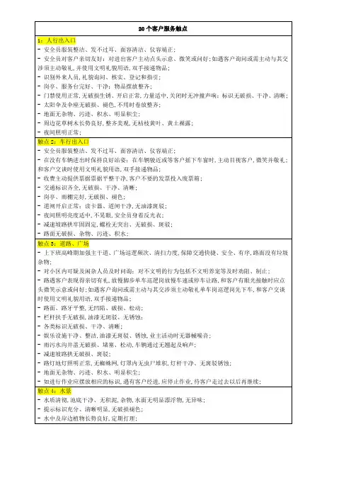 万科物业个客户服务触点