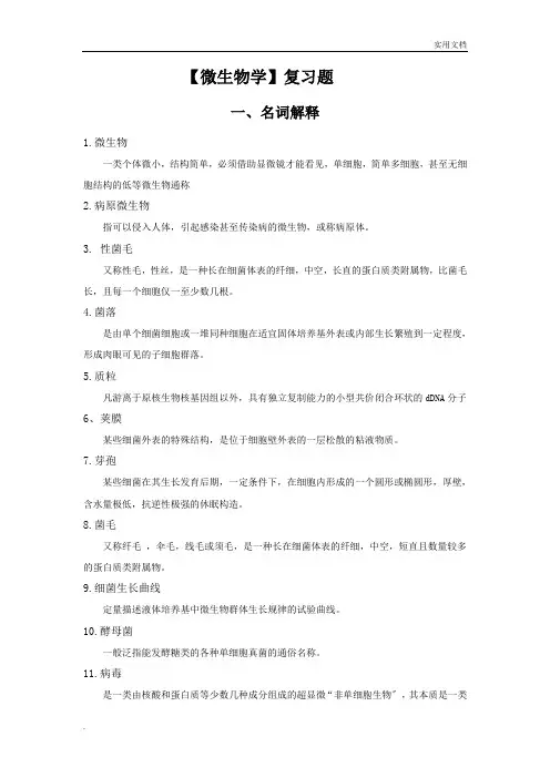 微生物学 知识点