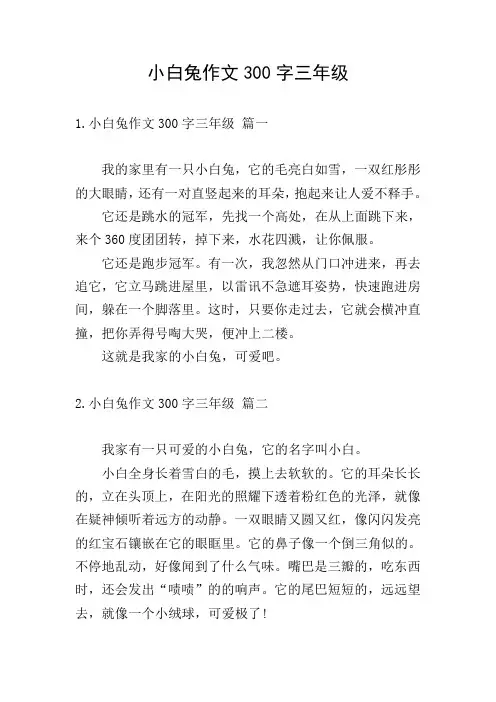小白兔作文300字三年级