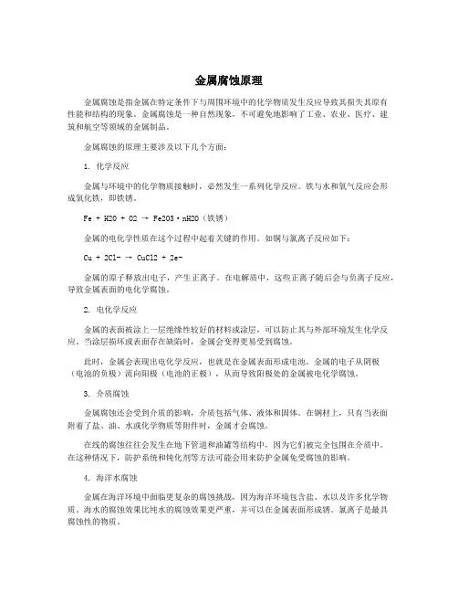 金属腐蚀原理