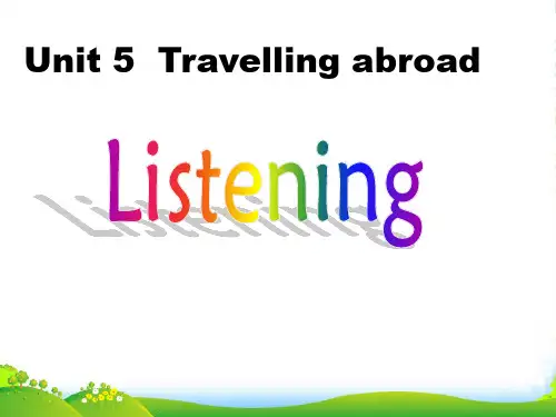 高中英语选修七人教版课件：Unit+5+Travelling+abroad+2