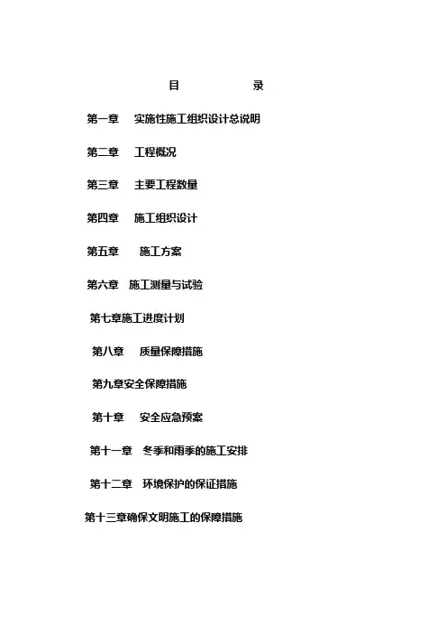 防洪排涝工程实施性施工组织设计